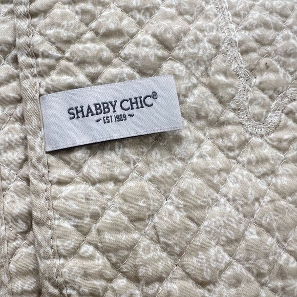 Shabby Chic Quilted Table Runner With Bunny Appliqués 14"x48" Beige With Pastel - Picture 6 of 10